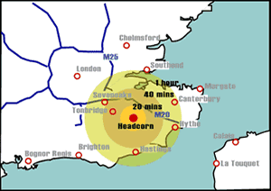map of south east england